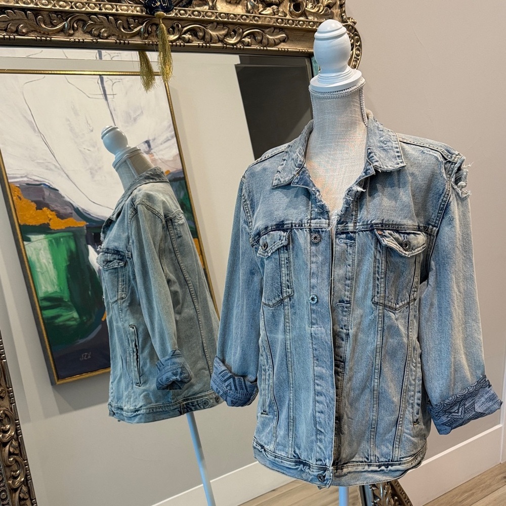 H&M Faded Blue Jean Jacket-Coachella Collection